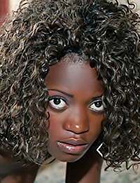 Extremely hot black girl Morenna is completely naked now