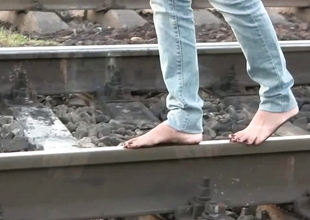 Railway barefoot