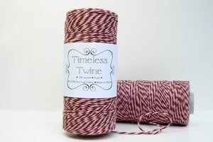 Image of Strawberry Truffle Pink and Brown Bakers Twine by Timeless Twine