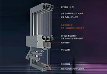 3.0五軌全隱框極簡(jiǎn)推拉窗