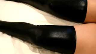 KinkyViolet Latex Bondage Slave Spanked