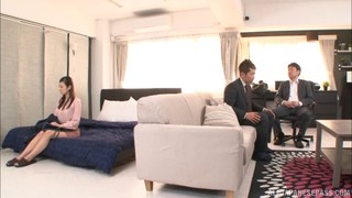 Blouse Girl Undressed And Fucked By Two Lusty Dudes