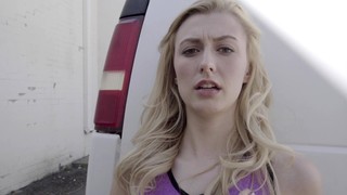 Blond, Auto, Mit der hand, Eigenperspektive, Kleine titten