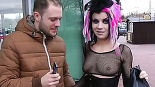 Bitchy Goth Chick Has Real Group Sex