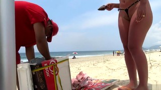 Praia, Biquíni, Empregada, Voyeur