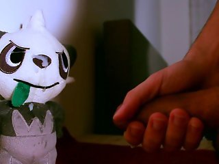 Plush Pancham face cumshot