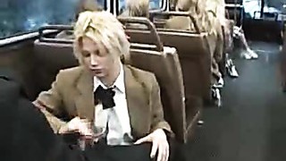 Naughty Schoolgirl Suck And Stroke On The Bus