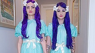 StepSiblings - Sad Stud Gets Spooked And Fucked By Twin Ghosts