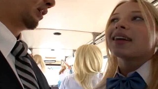 Blond Gives BJ, Receives Screwed On Bus