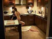 Free Sex A Hidden Camera Of A Teen Couple Fucking In The Kitchen