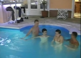 Join the guys for drinks and skinnydipping, in today's 25 minute team fuck scene.  There are no restrictions at some of the greater quantity exotic spots in Europe, and the pool boys are doing replicate duty - getting seduced for their svelte looks, and getting to clean the c