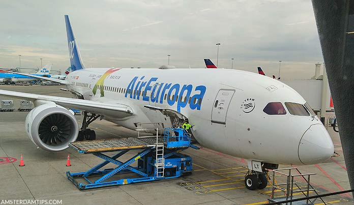 air europa boeing 787 aircraft at amsterdam schiphol