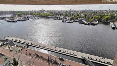 view from amsterdam central library