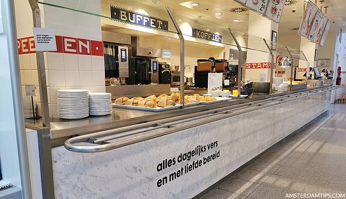 hema restaurant amsterdam - breakfast counter