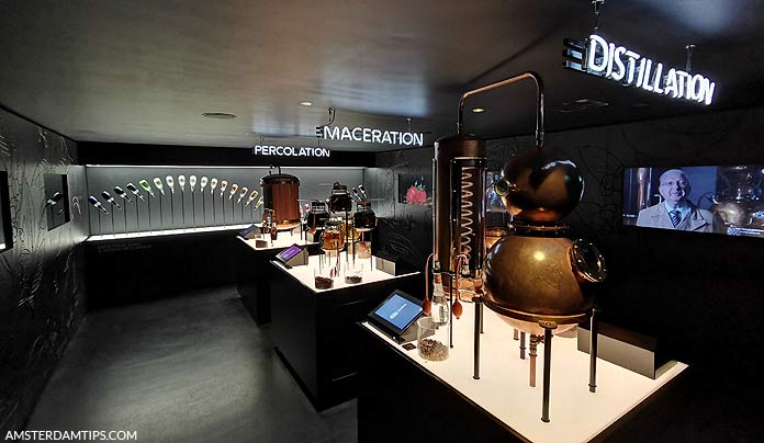 history room exhibit at house of bols amsterdam