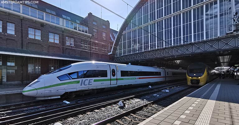 ice train at amsterdam central station