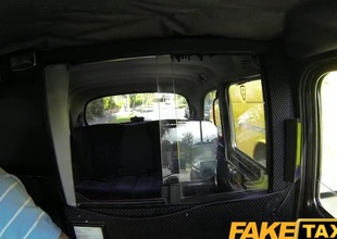 FakeTaxi: Youthful gal with broad milk shakes suggests oral job instead of money