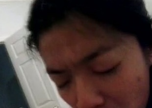 Insatiable Asian whore sucks my shaft remarkably greatly