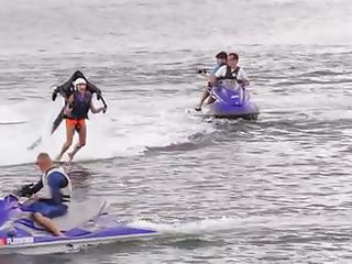 men and beauties are out to have fun in sun and surf