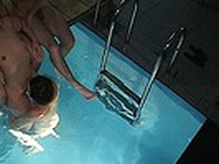 Spying in sauna is always worth the efforts! Have a fun the wild fuck session in the pool with the stud supporting sexually excited exposed bimbo when his friend is wildly pumping her snatch with water slopping inside the hole!