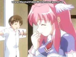 First time sex of charming anime playgirl