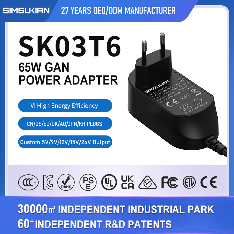 SK03T6 12V 5A GaN Power Adapter