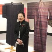 Exhibit of Ryukyu Kingdom era garments reproduced by Kyoko Shukumine displays woven colors that can’t be expressed with paints