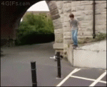 Parkour-bollard-post-walking