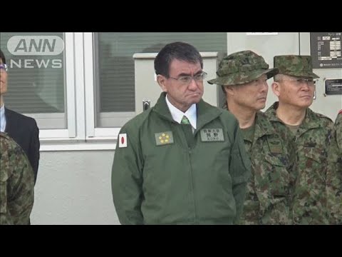 河野防衛大臣が相浦駐屯地を視察　島しょ防衛を激励(20/02/08)