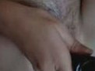 Cum covering hairy cunt