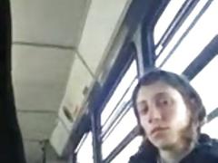 Bulge Dickflash per la donna sul bus Esibizionisti