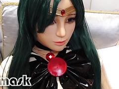 सैलरमन लेटेक्स गुड़िया बंधन cosplay