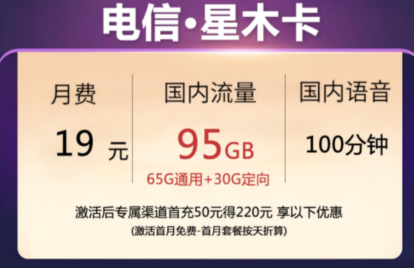 什么样的手机卡流量多月租低便宜还靠谱？【电信木星卡】月租仅需19元流量+语音全国通用