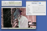 VLC media player - Mac OS X 10.5.4 - Image adjust panel with the Inverted colors-filter applied