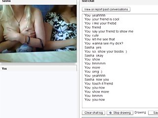 DA HOT BLONDE TEASE på chatroulette