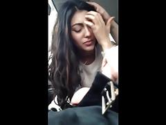 Desi Slut Sucks White Cock in Car