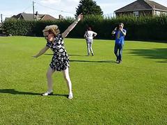 Flashing Pussy Doing Cartwheels In The Park