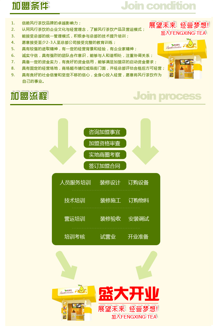 风行茶饮加盟条件流程