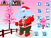 Play Christmas elephant dress up Game