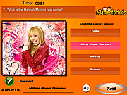 Play Hannah montana quiz Game