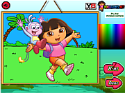 Play Dora the explorer coloring Game