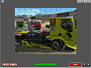 Play Racing trucks puzzle Game