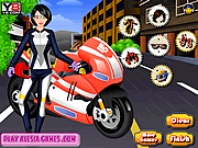 Play Alesia bike racer dressup Game