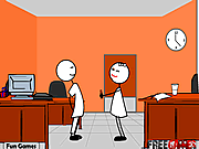 Play Stickman and gf office Game