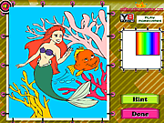 Play Princess ariel coloring game Game