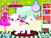 Play Barbie cat hair salon care Game