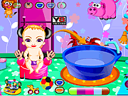 Play Sweet baby fun bathing Game