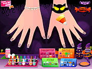 Play Halloween nail art design Game