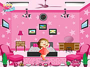 Play Barbie pink room Game