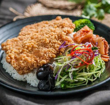 韩式鸡排饭美味